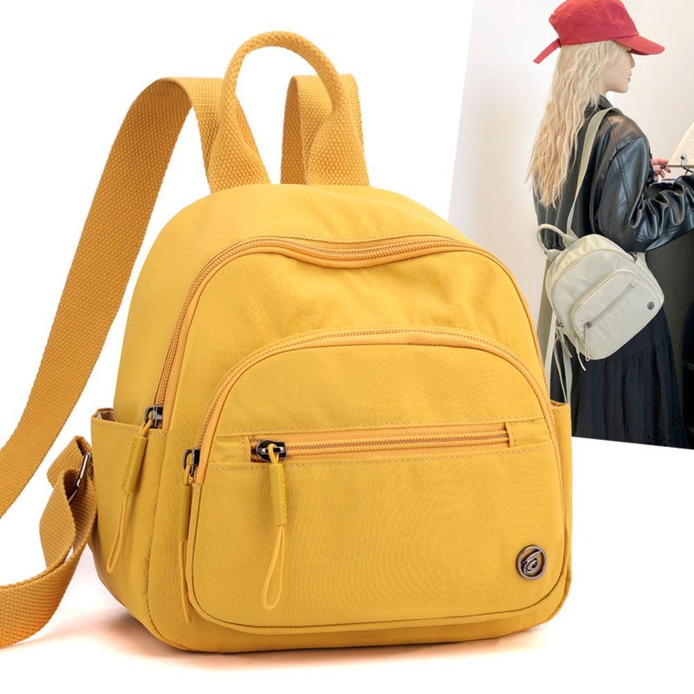 Portable Women Nylon Backpack Lightweight Minimalist Commuting Backpack  Unisex