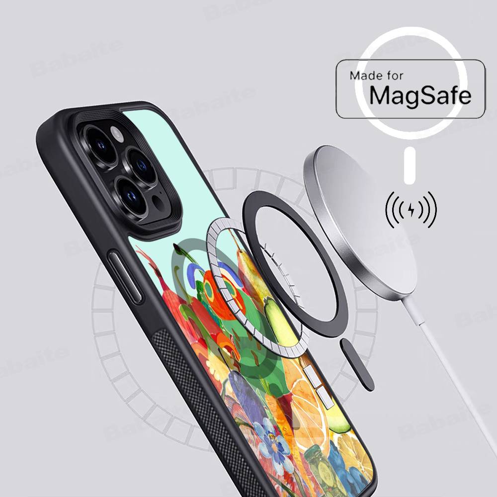 The Very Hungry Caterpillar For Magnetic Wireless Phone Case For IPhone 11 12 13 14 15 16 17 Pro Max Plus Cover