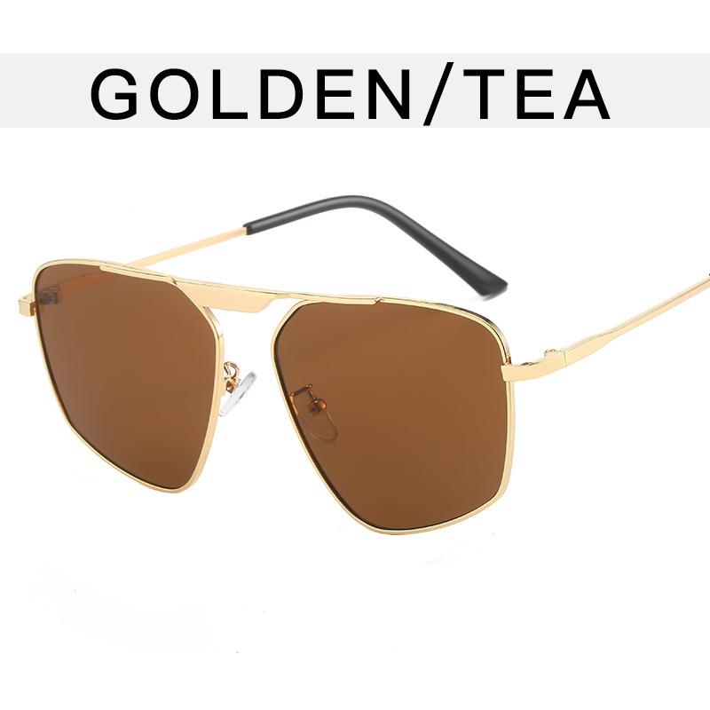 Polygon Shape Sunglasses for Women European American Style Metal Leg Men's Sun glasses UV Protection Outdoor Sunglasses
