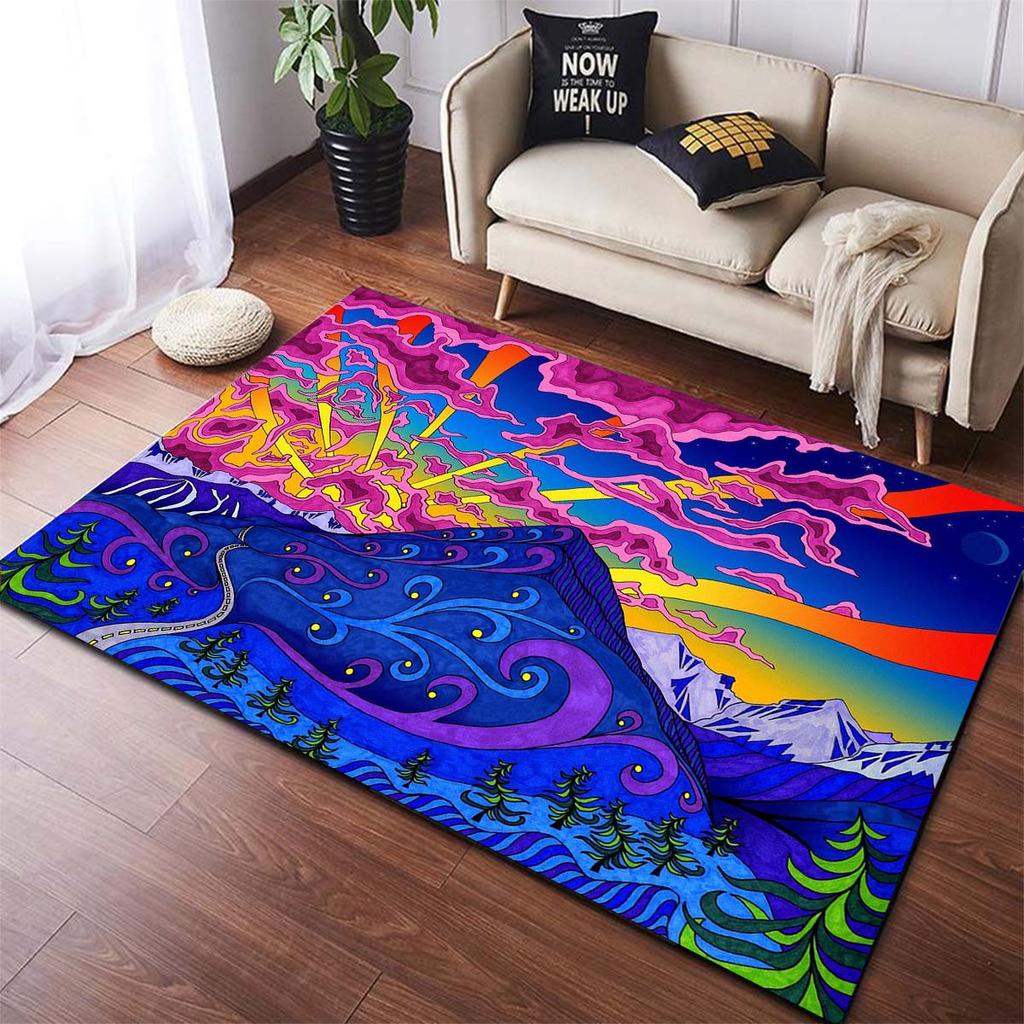 Bohemian Modern Geometry Large Carpet Area Rug  Decor Gift Living Room Hallway Entrance Doormat