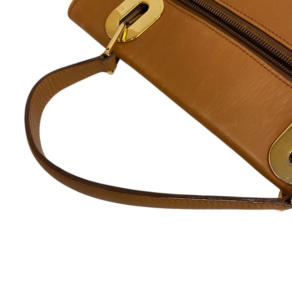 GHERARDINI Leder Handtasche Braunes Leder Gebraucht