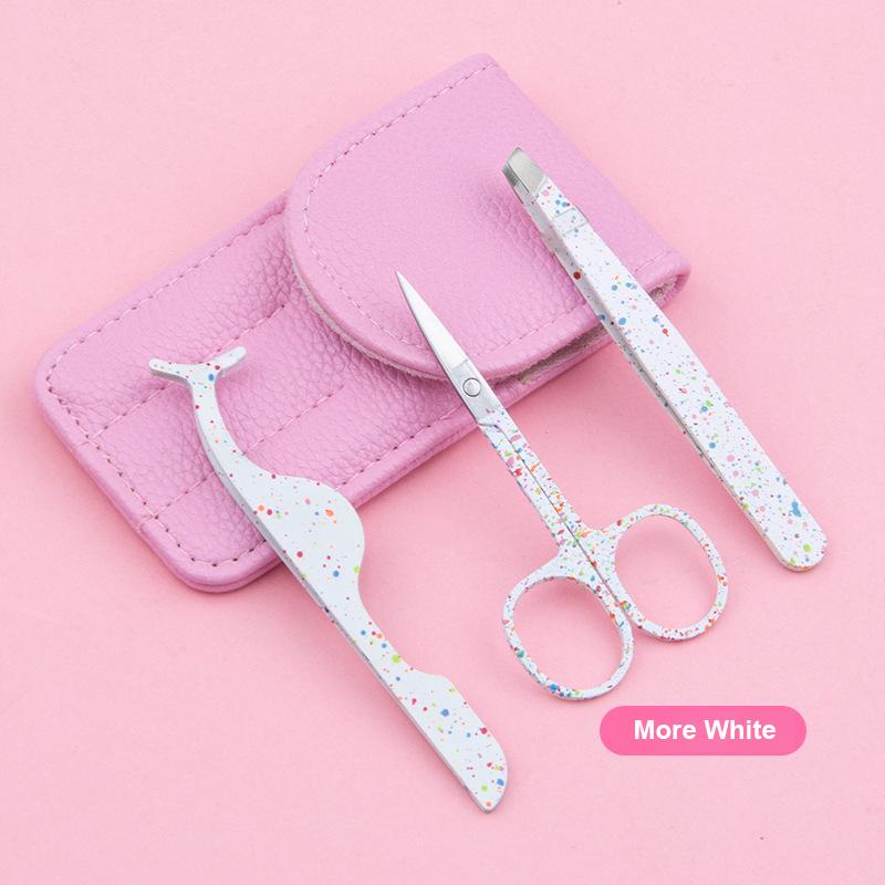 3Pcs Eyebrow Hair Removal Tweezers Stainless Steel Eyelash Clip Professional Lash Tweezer Set Eyebrow Forceps Tip Makeup Tools