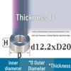 Außen-Ø 20mm Aluminiumlegierung Flache Unterlegscheibe Abstandshalter mit M6/M8/M10/M12 Innenloch - Metallwellenbuchse Isoliersäule.