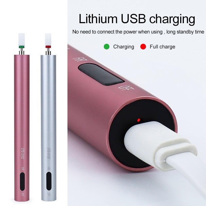 

Электрическая дрель для ногтей, 12000 об/мин, маникюрная машина, фреза с зарядкой через USB, фреза для маникюра, инструменты для ногтей, маникюрный салон