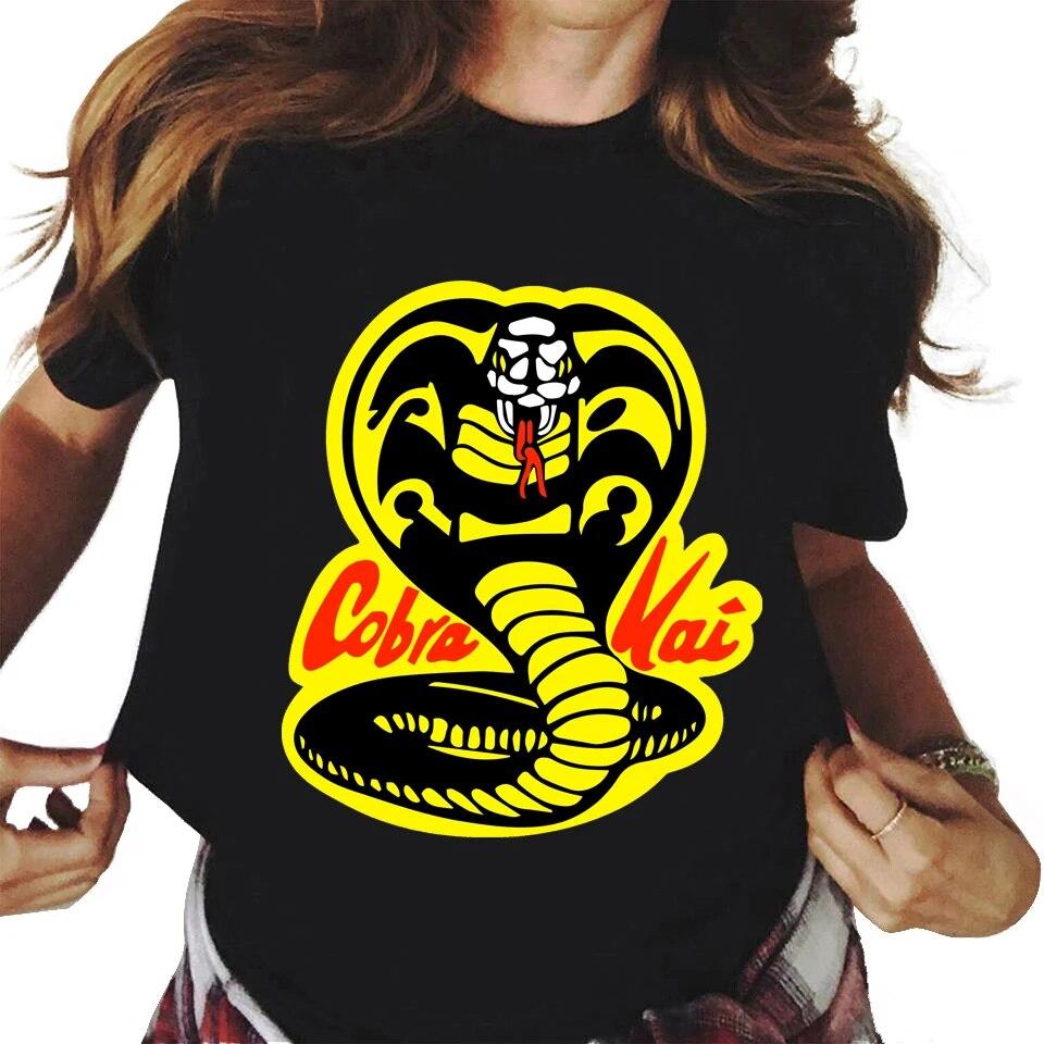 

Популярная модная футболка унисекс Cobra Kai Harajuku, винтажные топы с графическим рисунком, женская повседневная футболка унисекс с короткими рукавами Camisa Masculina на заказ