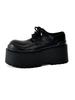Fashion NEW 2024 Casual Design Men Same Platform Goth Punk Style Lace-up Big Head Muffin Bottom Subcultural Leather Shoes 10cm