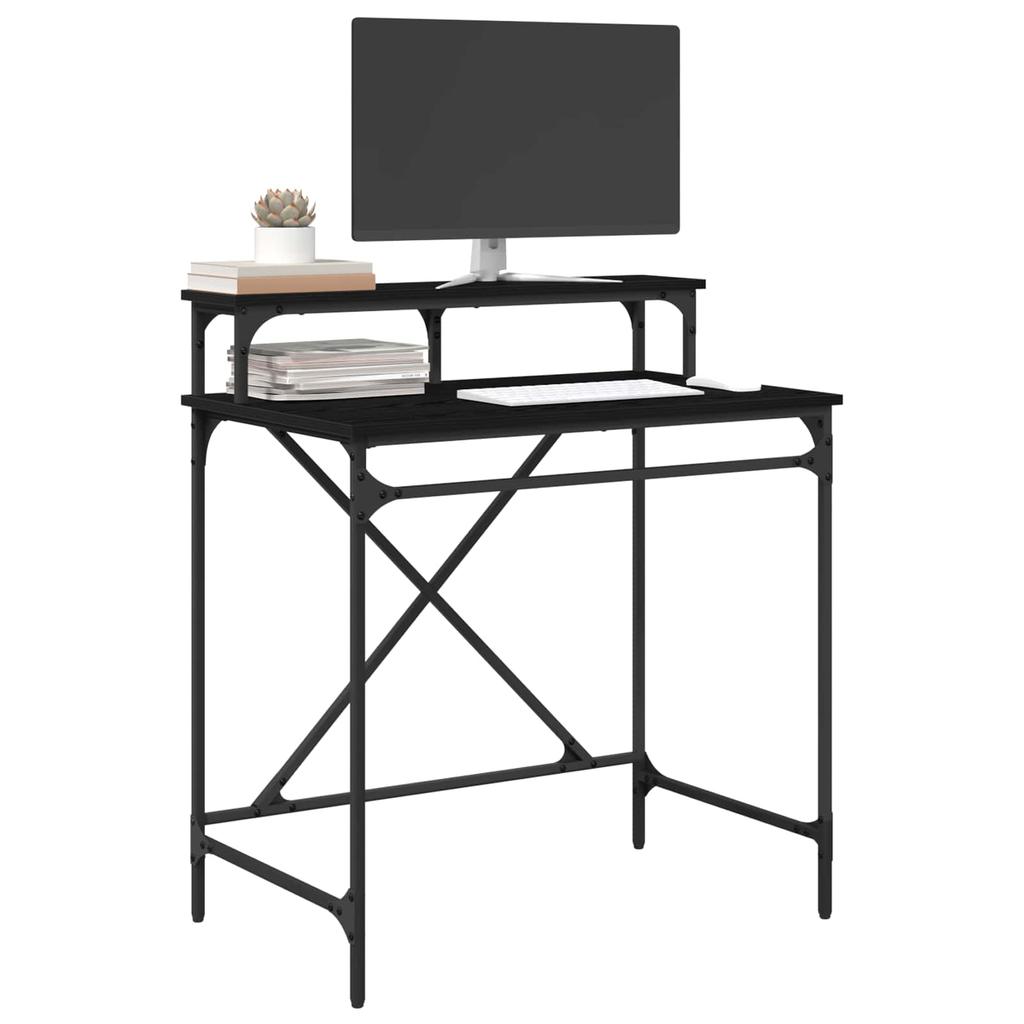 Desk Black Oak Effect 80 x 50 x 90 cm Engineered Wood