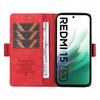For Xiaomi Redmi 15 4G (EU) (171mm) Leather Case YIKATU YK-005 Skin-touch Feeling Wallet Phone Cover