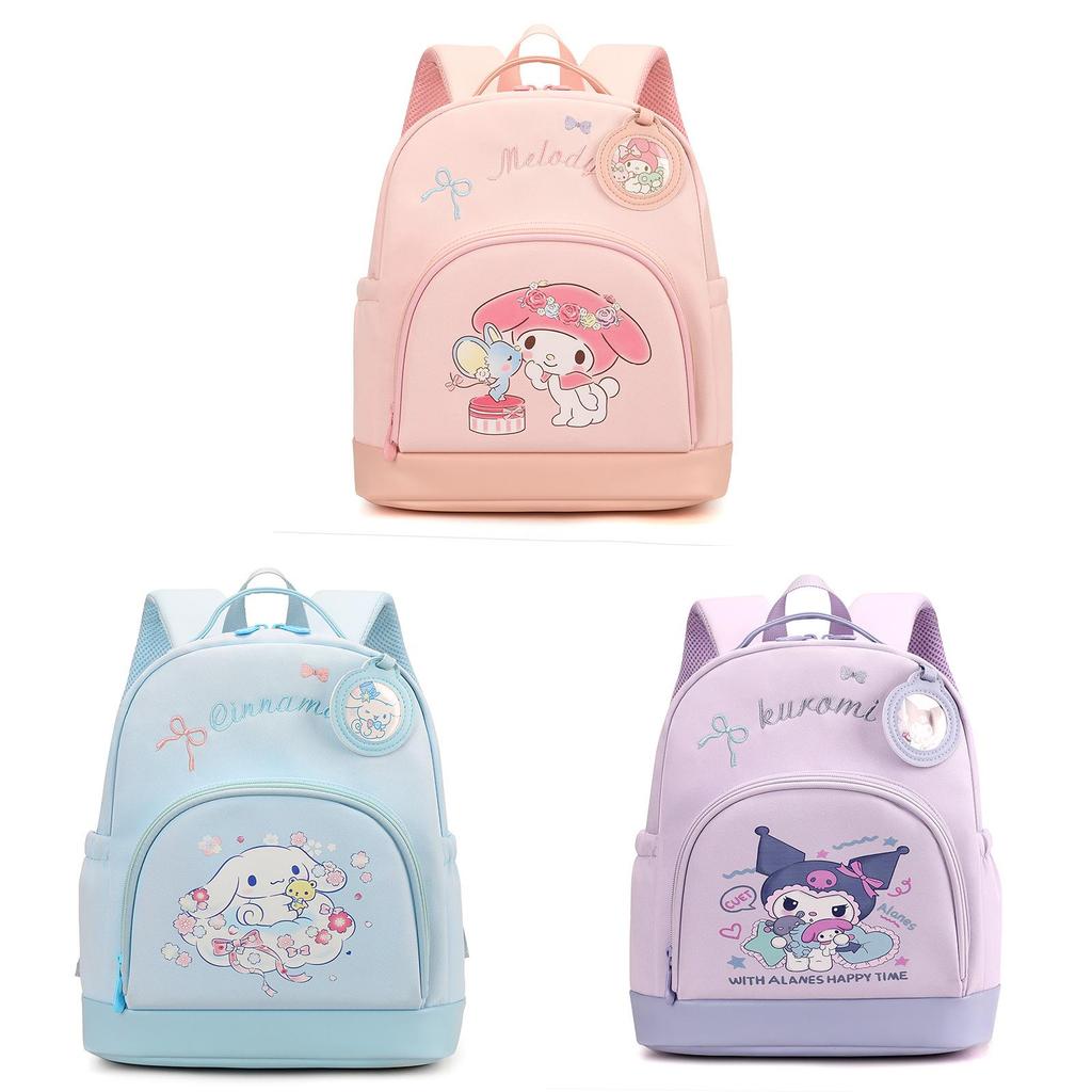 Zaino per Bambina Cartoon Kuromi in Nylon Traspirante per Bambine in Età Scolastica