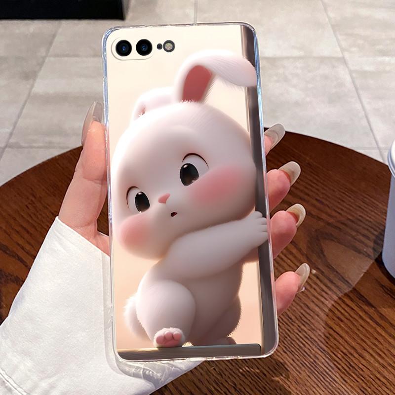 Jelly Casing For iPhone 7 Plus / 8 Plus Clear Silicone Soft TPU Back Cover Capa For iPhone 8 Plus Cute Rabbit Cat Phone Case