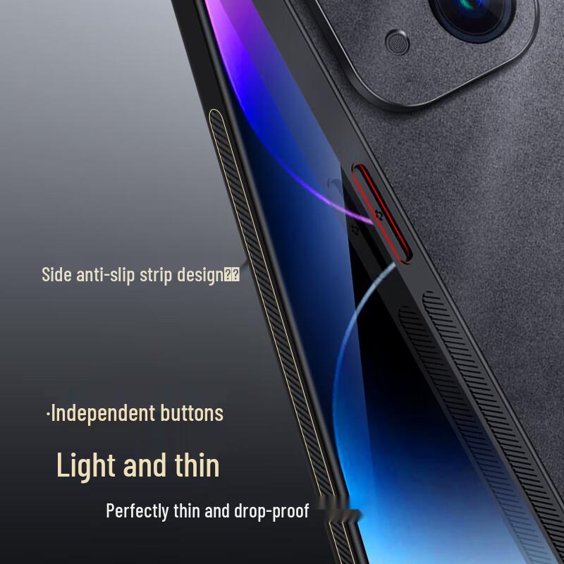 Shangsu iPhone 15 Series Nubuck Leather Style Protective Case