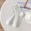 Striped Mid-calf Socks for Women In Spring and Autumn, College-style Cotton Sweat-absorbing Women's Socks for Autumn and Winter