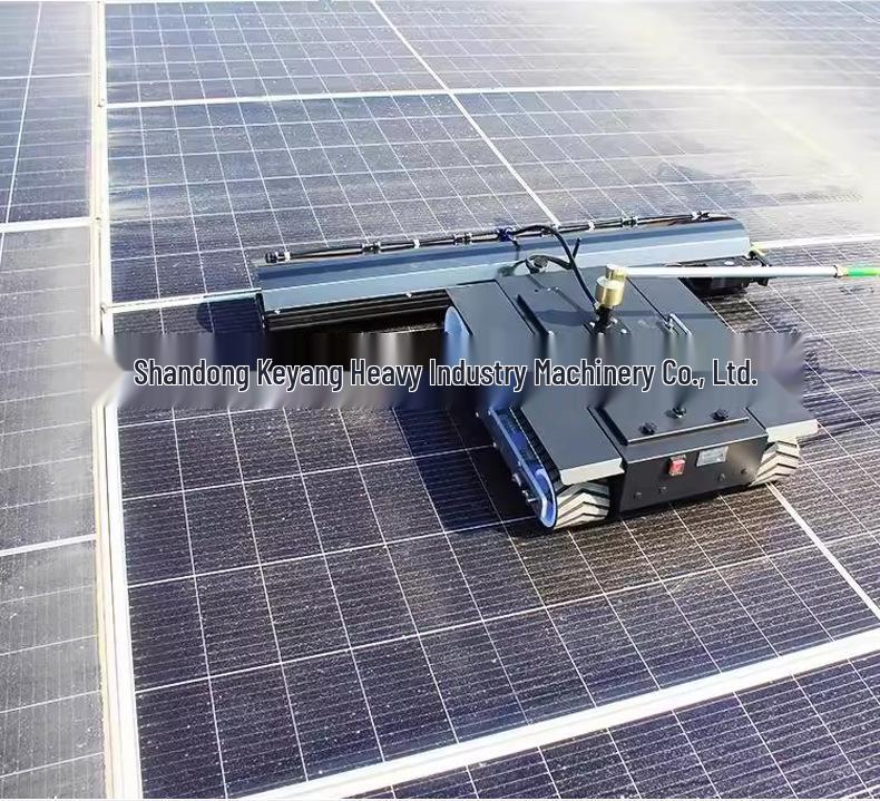 Remote-Controlled Solar Panel Dry Cleaning Robot for Power Stations