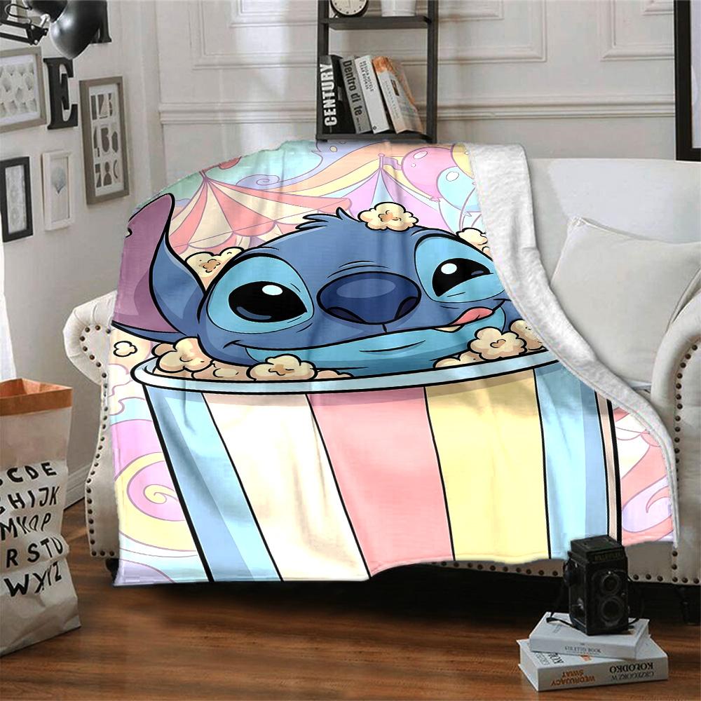 1pc S-Stitch17 Blanket, Gift, for Men and Women, Soft Blanket, Good for Sofa Bed Couch Travel, Lightweight Flannel Blanket
