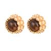 Pearl flower stud earrings retro news temperament 925 earrings women's 2026 new high-end summer light luxury French earrings