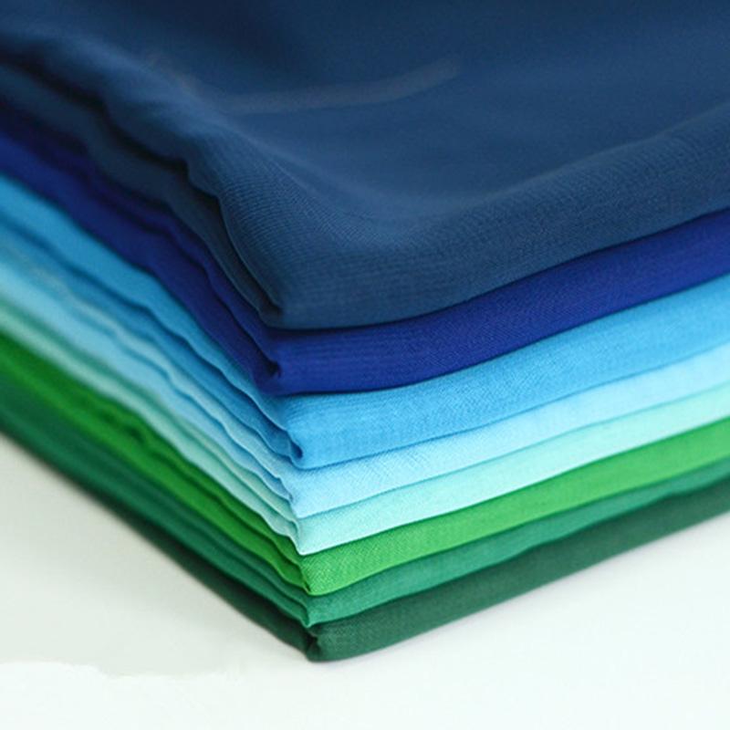 1/3/5M 75D Tessuto Chiffon Perla Georgette Tulle Chiffon Tessuto Trasparente Poliestere Materiale Morbido e Drappeggiato Per Tenda Abito Fodera
