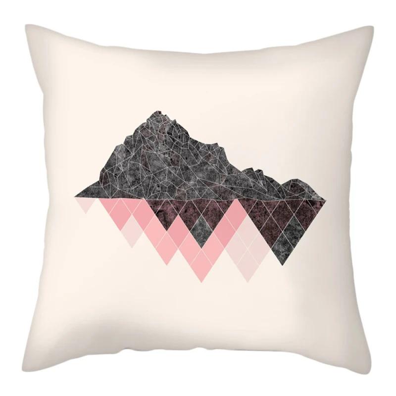 

Розовый геометрический узор наволочка гостиная офис дома наволочка автомобиль украшения 40x40cm