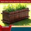 Outdoor Rectangular Treated Wood Planter