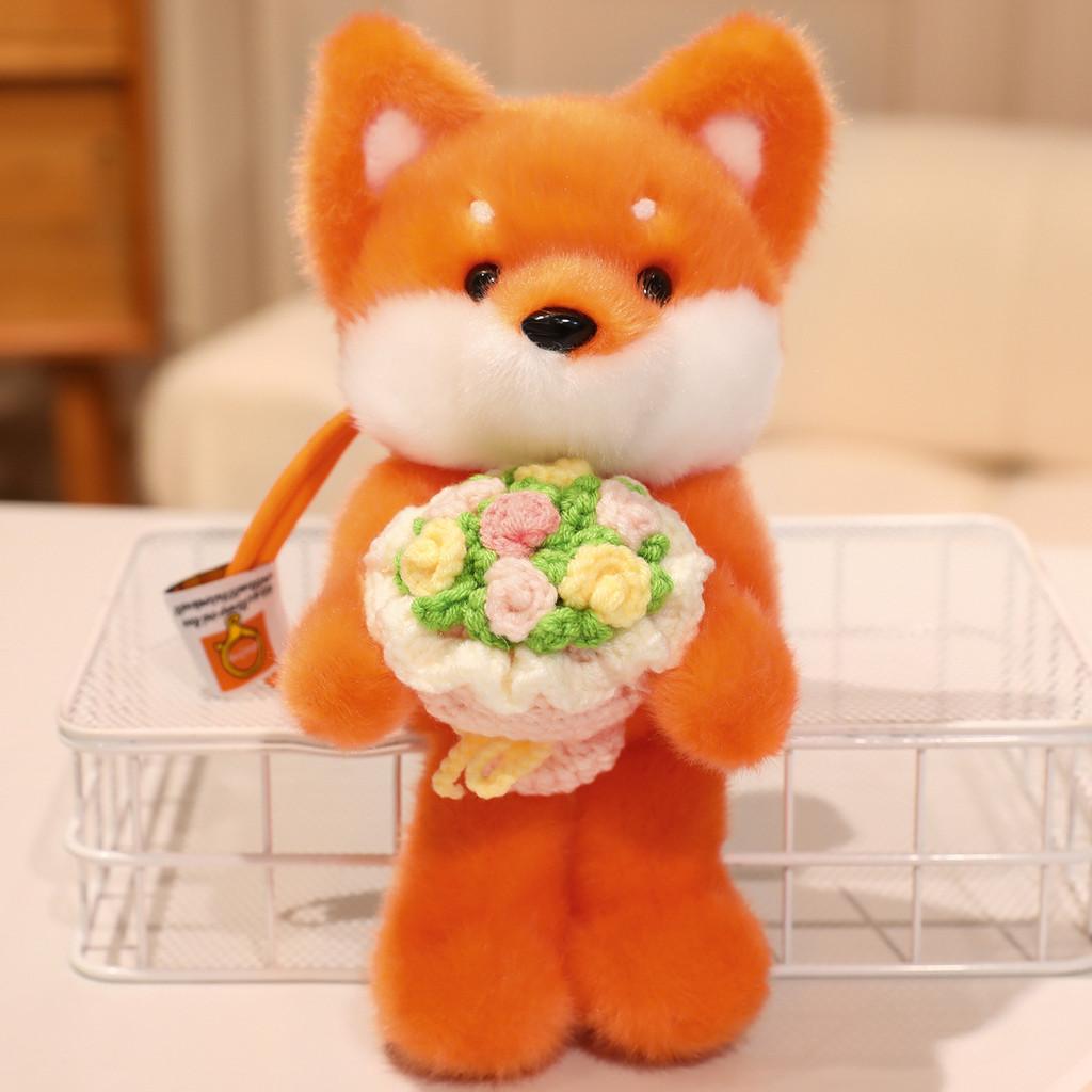 Fox Rabbit Panda Themed Plush Keychain Toy Hamster Flower Soft Pp Cotton Gift