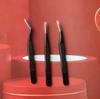 Gold Feather Mini Eyelash Extension Tweezers Set for Lash Artists