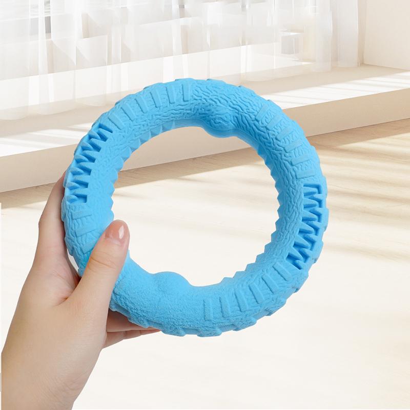 Durable Pet Flying Disk Training Ring Puller Anti-Bite Safety Silicone Outdoor Floating Indestructible Dog Toy Puppy Accessories