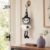High-quality Halloween Figure Plush Pom Hanging Decoration, Pumpkin/Ghost/Black Cat/Witch Doll Creepy Witch Ornament for Tree, Porch, Window