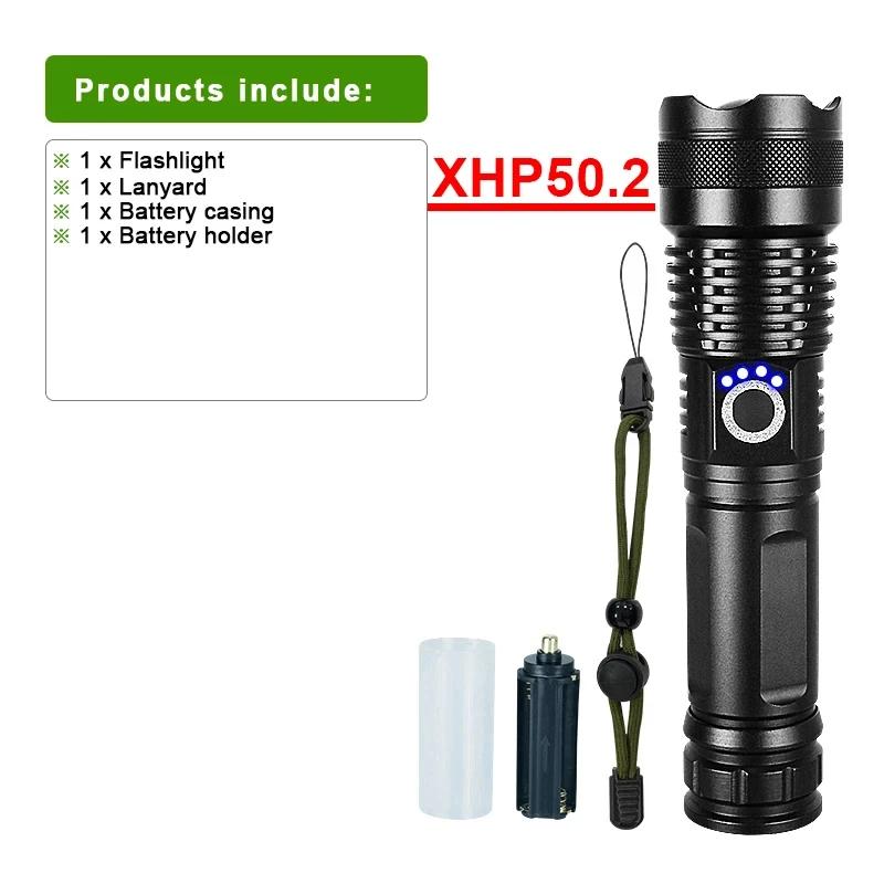 Rechargeable GT10 Flashlight Super Bright Portable Ultra Power Long Range Tactical Torch Lamp Outdoor Emergency Camping Lantern