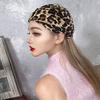 Spring and Summer Thin Leopard Print Headband Hat Simple and Versatile Pullover Hat Postpartum Hair Cover Knotted Headband Hat