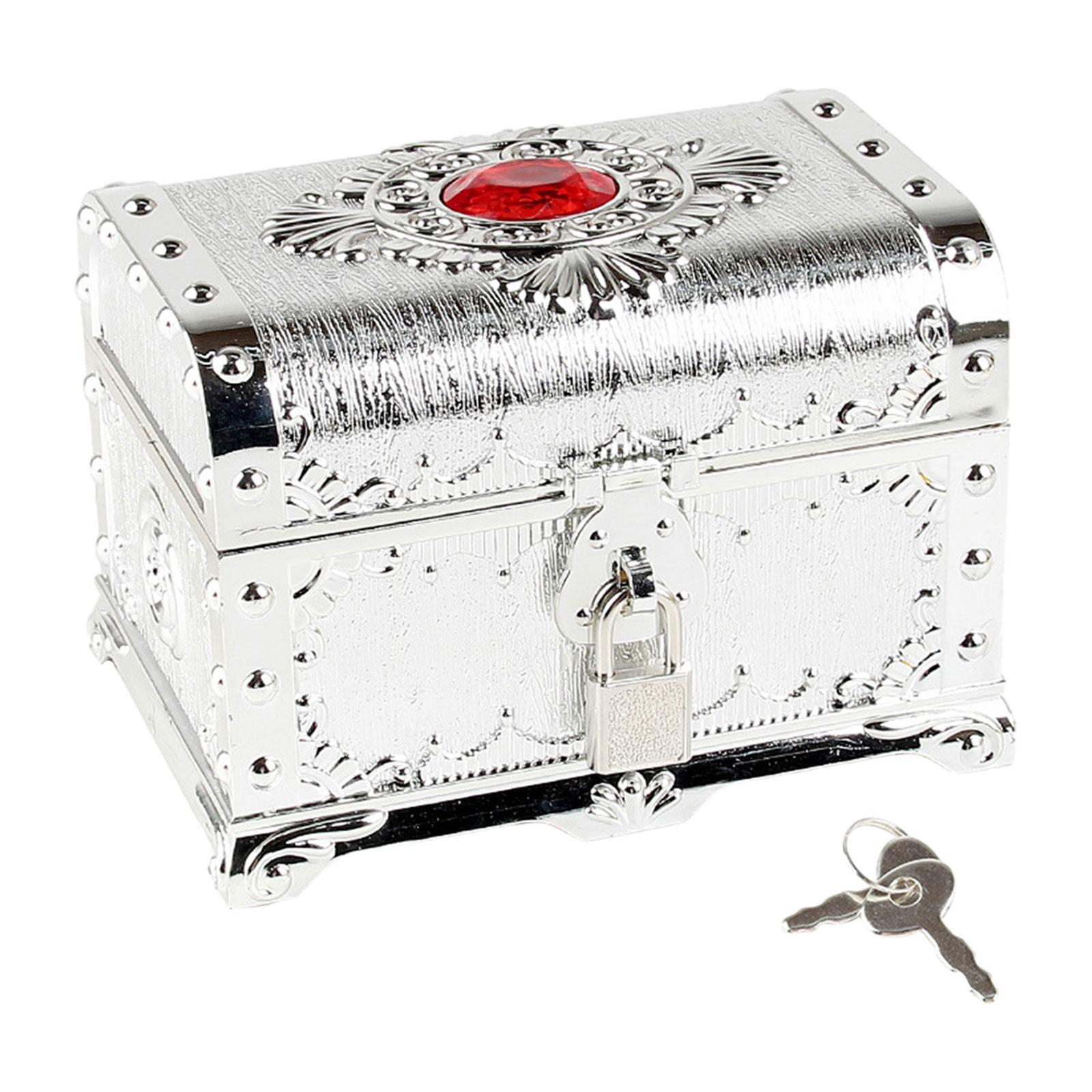 Pirate Treasure Box Collection Storage Box Props Pirate Treasure Chest for Party Favor Children Birthday Gift Wedding Decoration серебряный