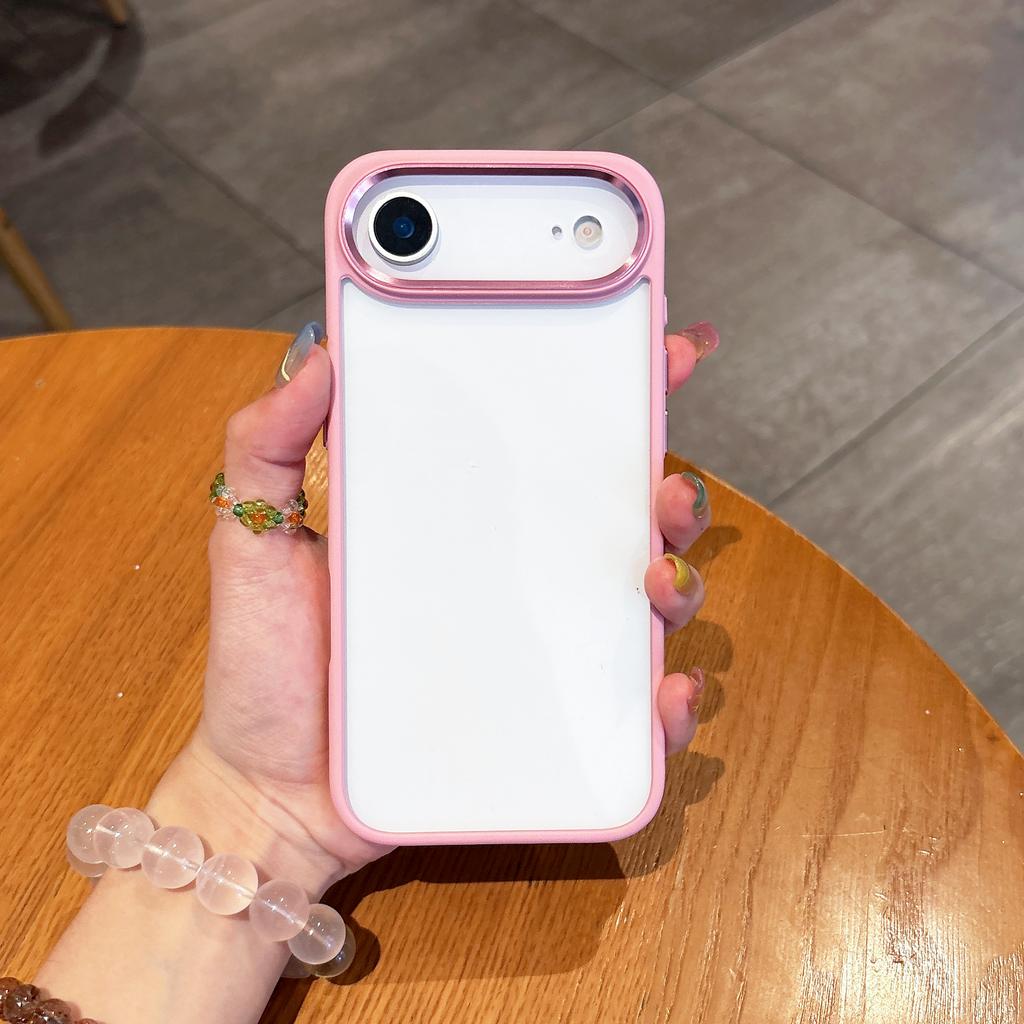 Transparent Silicone Frame Bumper Case For iPhone 17 Air 16 16E 15 14 13 12 Mini 11 Plus Pro Max Lens Ring Protective Hard Cover