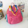 Color Block Rucksack Große Kapazität Umhängetasche
