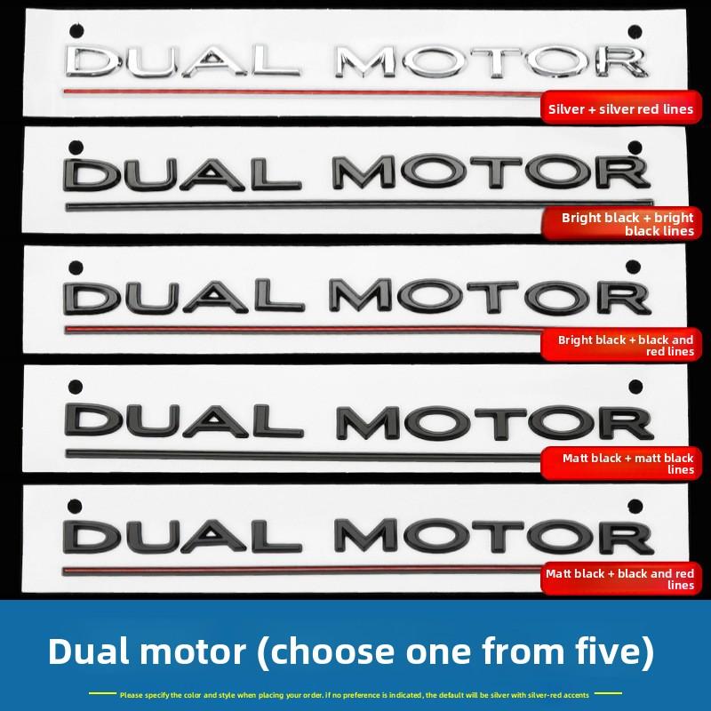 DQMN8 Tesla car emblem ABS front badge trunk emblem modification dual motor badge letters Tesla Model Y 3 X S dual motor sticker