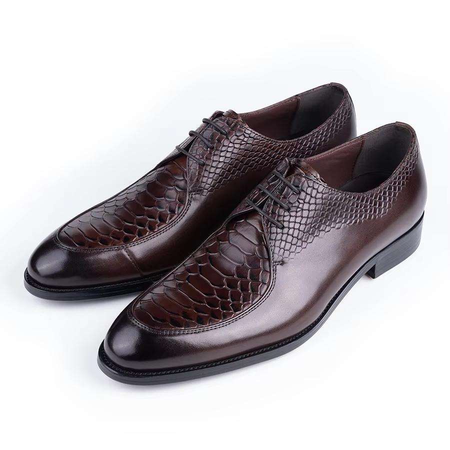 

Модные Высококачественные Роскошные Свадебные Кожаные Туфли для Мужчин, Оксфорды, Ручная Работа, Популярные, Деловые, Элегантные Туфли, Мужские, Кожаные Подошвы Для 39 кофейный