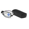 Gafas de lectura plegables y portátiles con cremallera y nuevas antenas y patas telescópicas, gafas para presbicia antiazul, gafas unisex ultraligeras