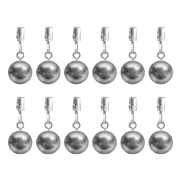 

12Pcs Heavy Duty Tablecloth Weights Rusts Proof Metal Ball with Clip,Weights for Curtain,Outdoor Picnics Tablecloths 1