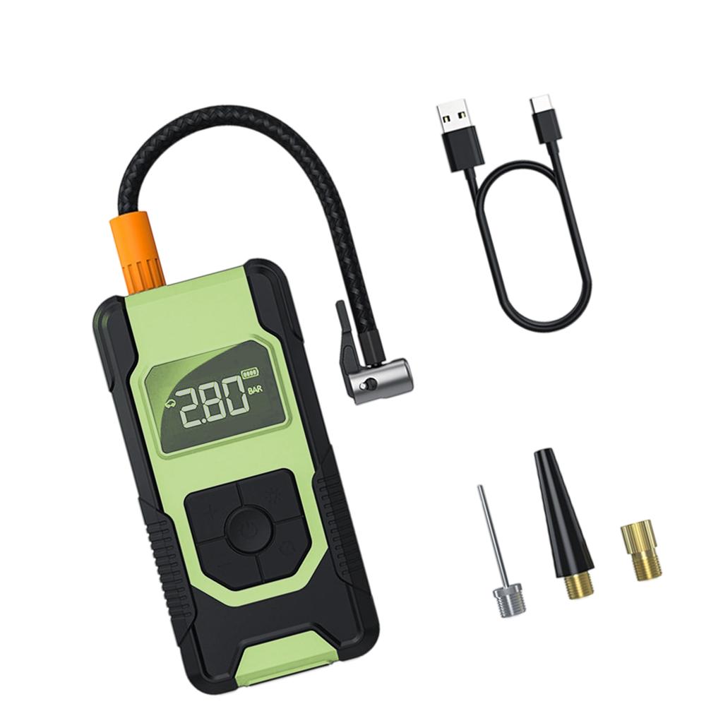 High Speed Cordless Tire Inflator Digital Pressure Monitor 5 Preset Modes For Car Tires Bikes Balls Emergency Inflation