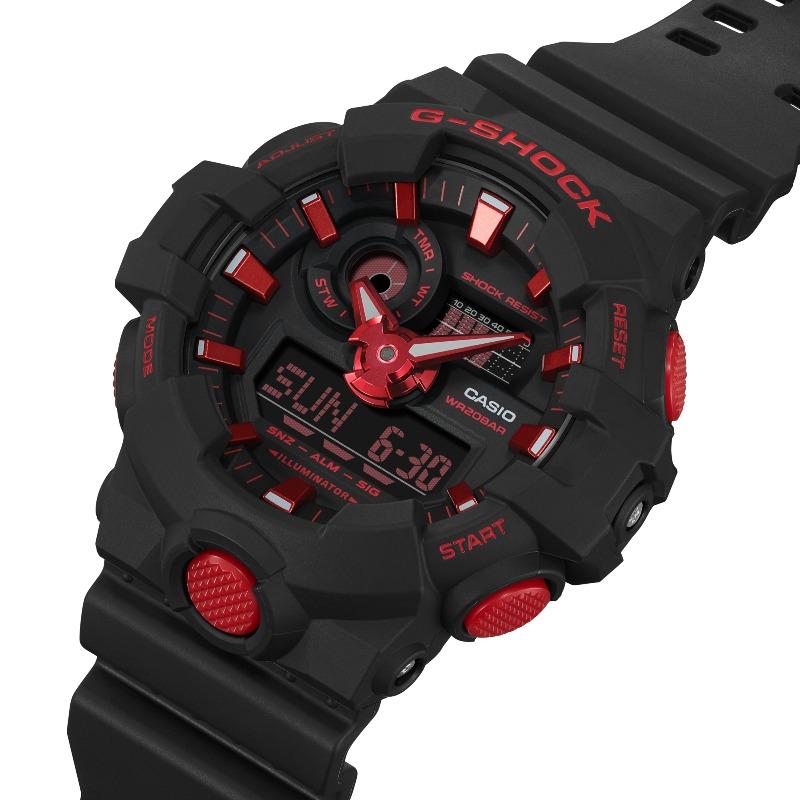 Casio G-SHOCK Men's Resin 200M Water Resistant Analog Shock Resistant Quartz Watch GA-700BNR-1A
