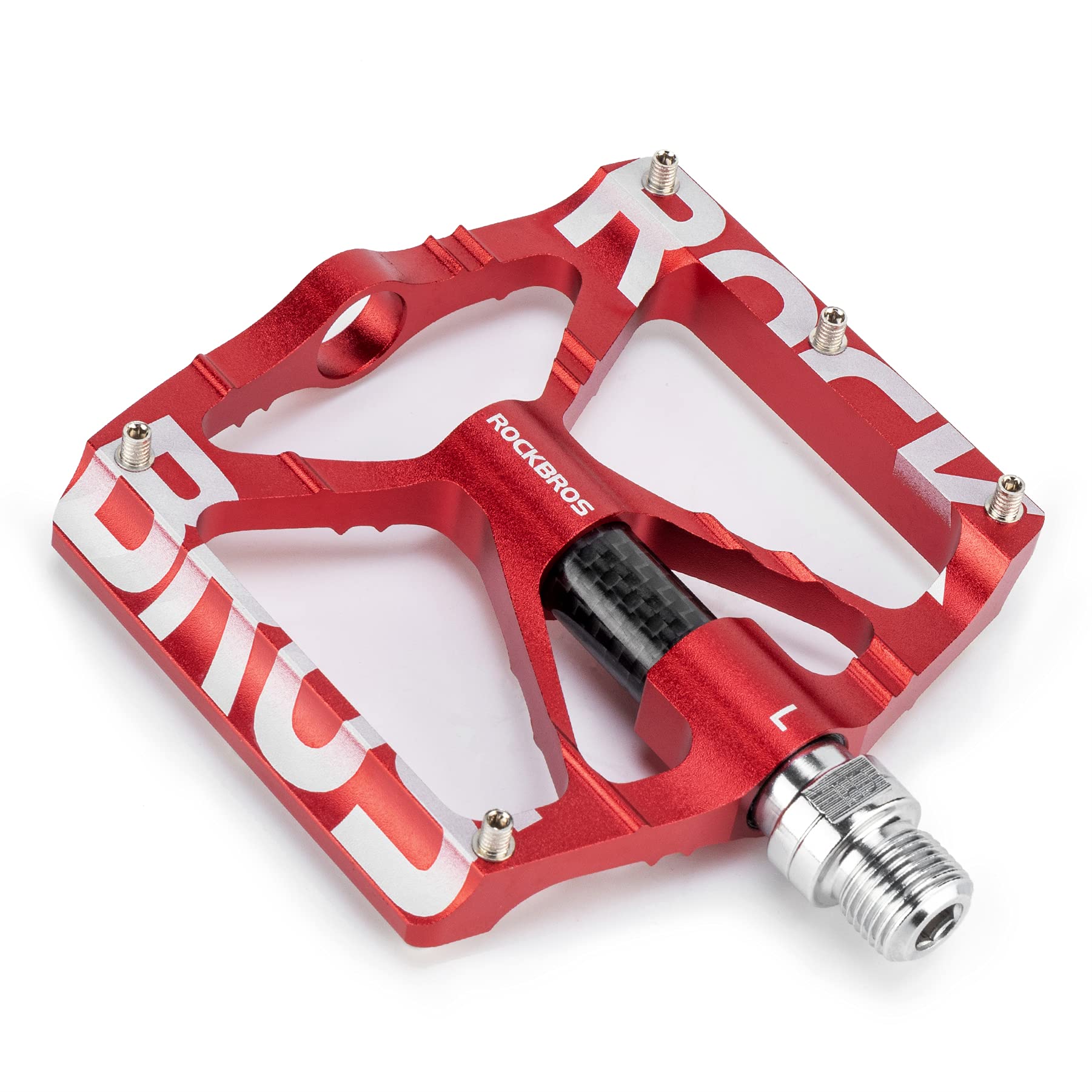 

ROCKBROS Bicycle Flat Pedals for Road Cross and Mountain Aluminum Alloy with Sealed Red Logo Pedals, Bikes, Bikes, Bikes, 9/16 Reflectors,