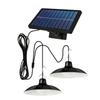 1SET Solar LED Chandelier, Single or Double Head Outdoor Chandelier, IP65 Protection Rating Camping Decorative LED Bulb