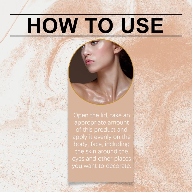 Eelhoe Glitter Mist Collarbone Highlight Skin Brightening Glitter Party Festive Makeup Aid Face Glitter Body Spray Cosmetic