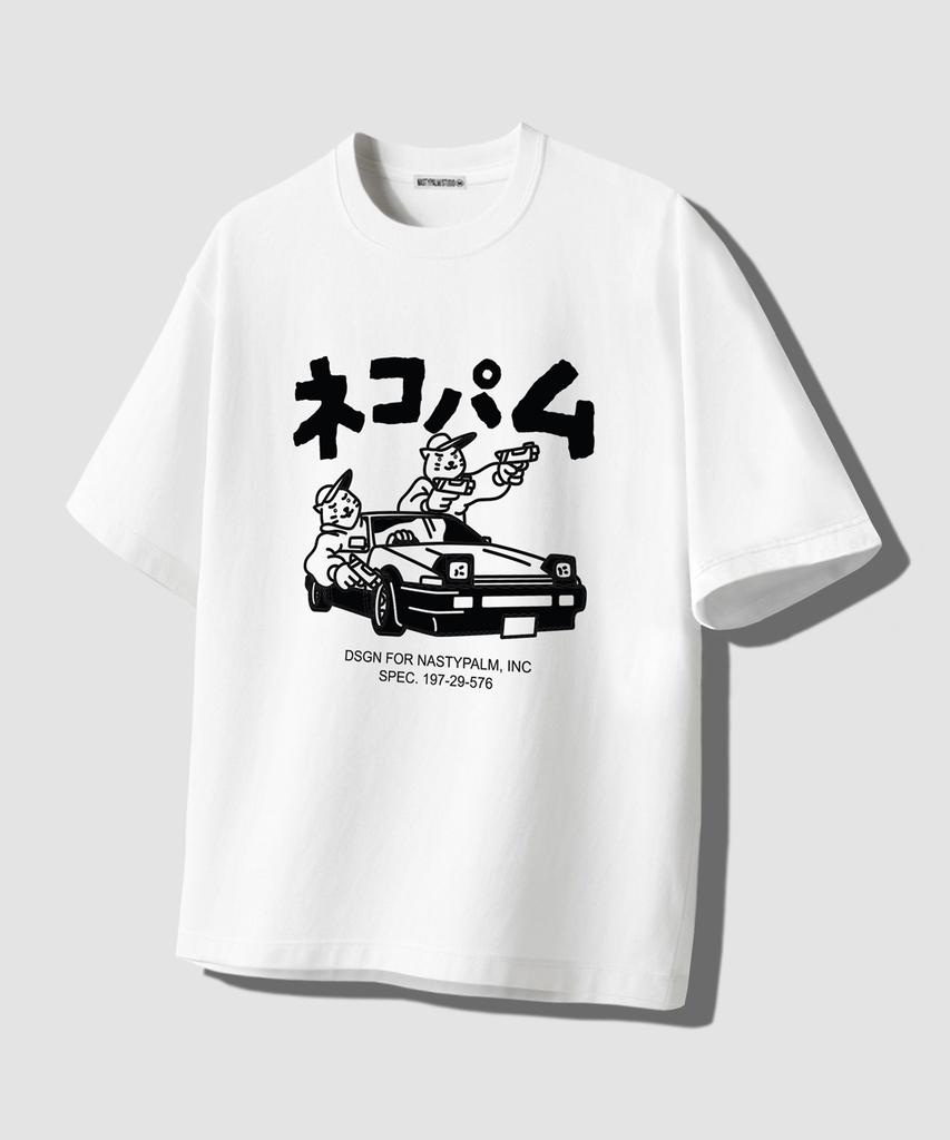 NP STUDIO Neko Palm Guys Oversized T-Shirt White
