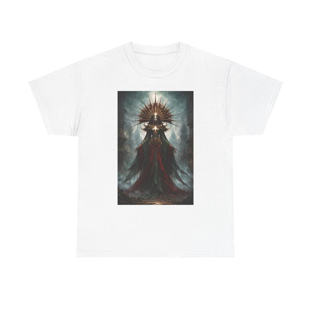 Dark High Priestess Lady of Pain Illustration Tee | Gothic Fantasy Portrait