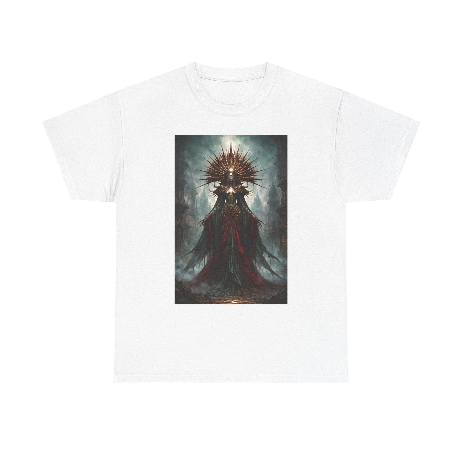 Темная Верховная Жрица Леди Боли Иллюстрация Футболка | Готический Фэнтези Портрет 4XL