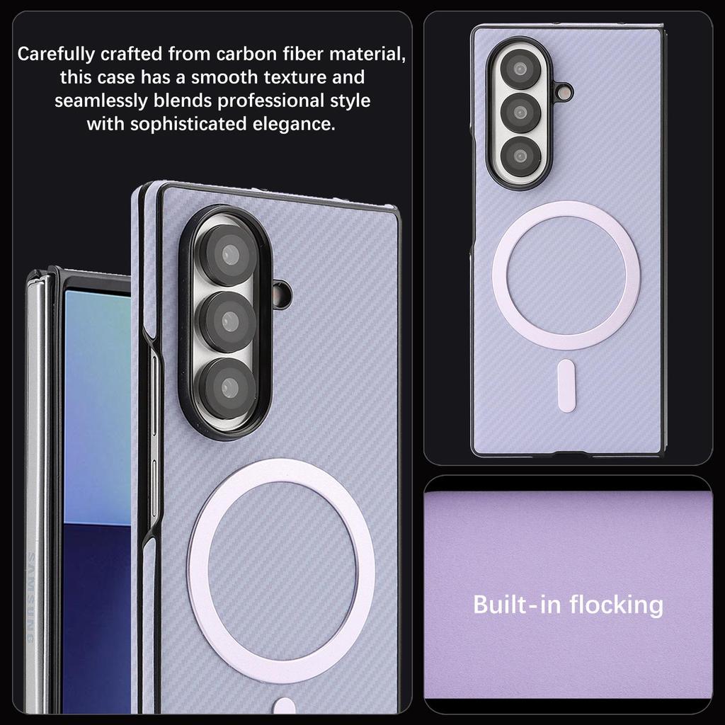 Carbon Fiber Magnetic Shockproof Case for Samsung Galaxy Z Fold 3/4/5/6/7