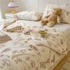 Garden Florals Pattern Quilt Summer Air Conditioning Thin Comforter Cute Rabbit Printed Soft Quilted Quilt for Kids Boys Girls
