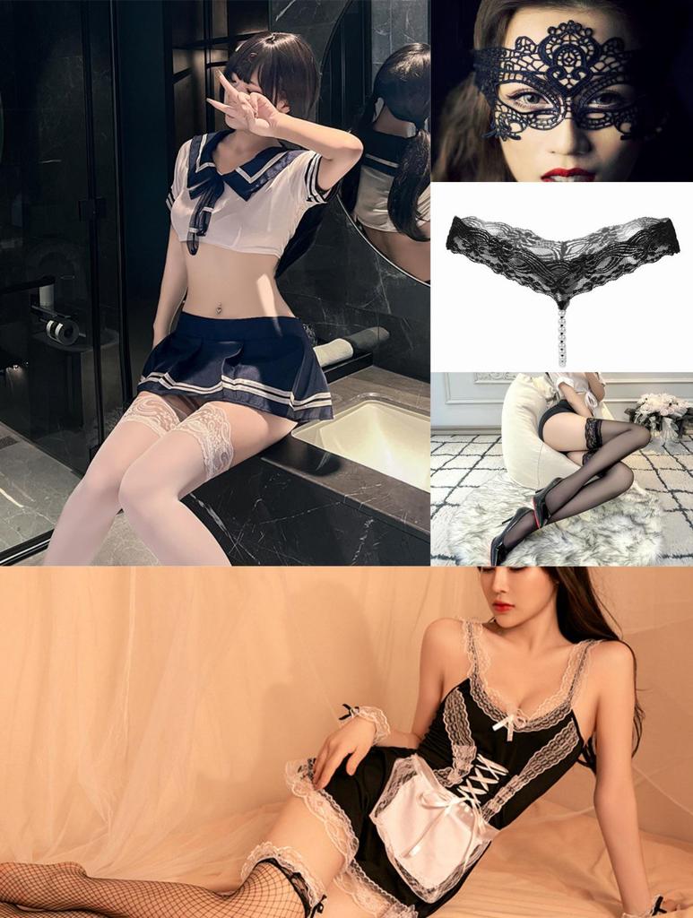 Seductive Plus-Size Lingerie & Outfits: Maid, Secretary, Teacher Themes, Tempting Sleepwear, No-Removal Needed, Pure to Passionate Styles for Women.
