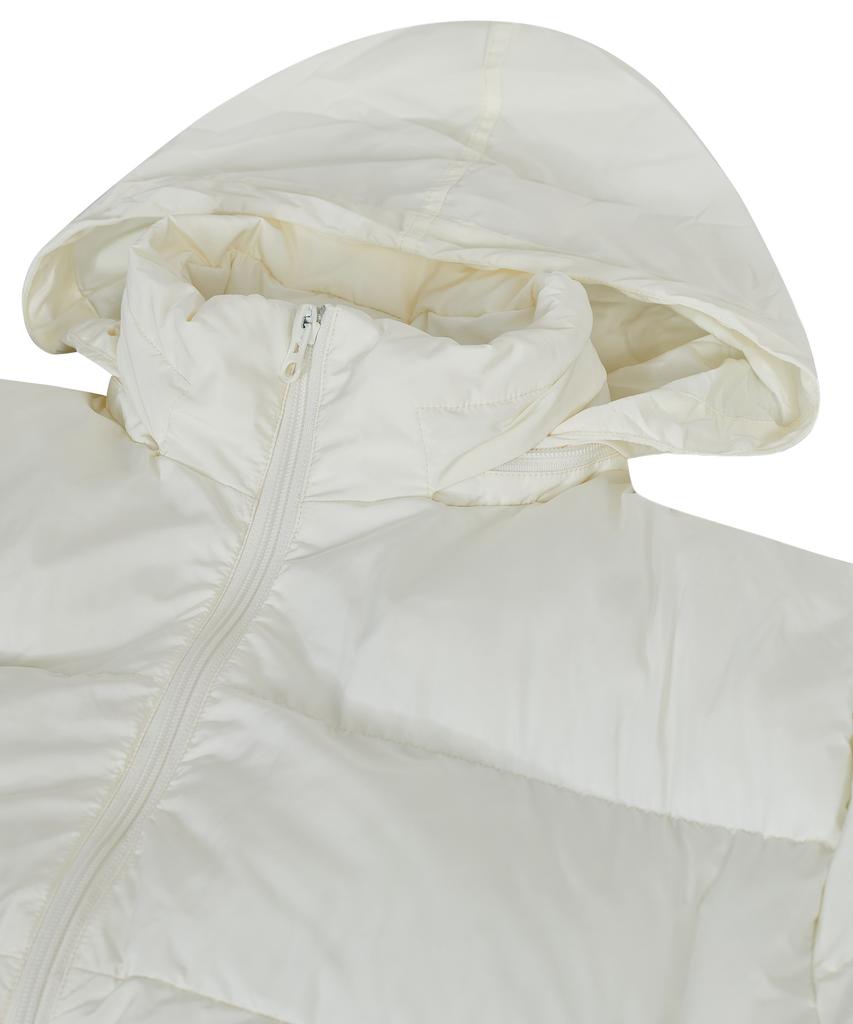 Standarderror 87-Stan021 Essential Asymmetrical Oversized Hooded Padded Jumper Ivory