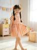 Girls' Stylish Plaid Summer Dress - European & American Princess Woven Design