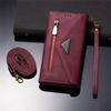 Envelope Zipper Crossbody Lanyard Wallet Case For iPhone 16 15 14 Plus 13 12 11 Pro Max XS XR 7 8 Cards Holder Hand Cover
