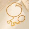 Snake Hand Chain Bracelet with Finger Ring Bracelet for Women, Halloween Party Jewelry Accessories